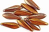 10pc 5X16mm IRIS COPPER DAGGER CZECH GLASS BEADS CZ122-10